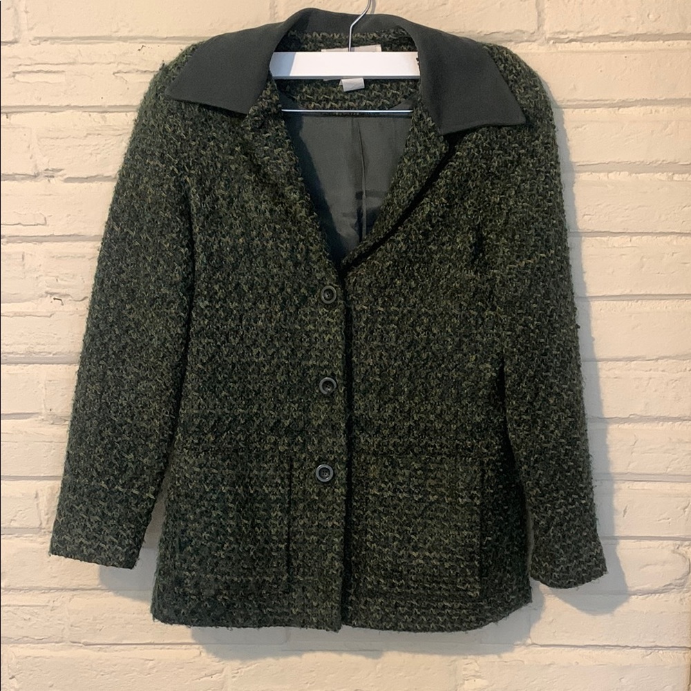 Sharon Young Green Textured Blazer